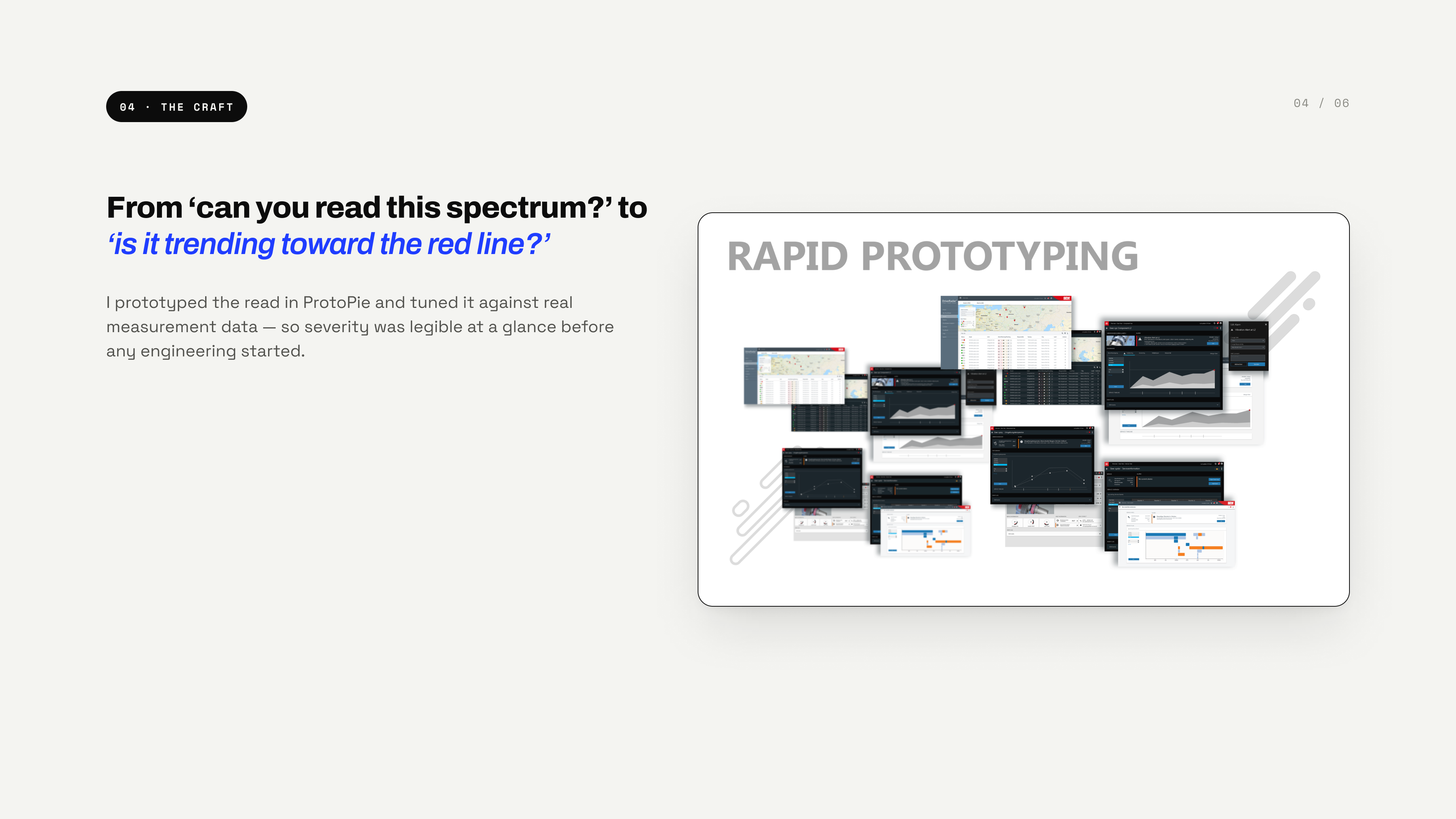 From can you read this spectrum to is it trending toward the red line — rapid prototyping in ProtoPie